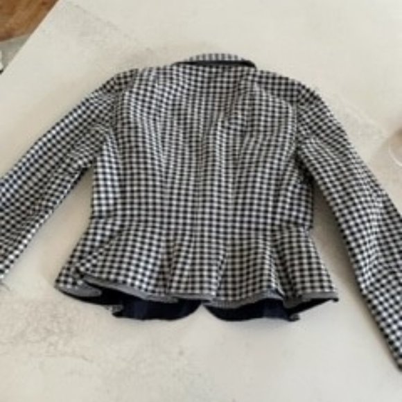 29. Moschino Vintage Blue and White Jacket, Size 10 - Beautiful Detail - Picture 8 of 14